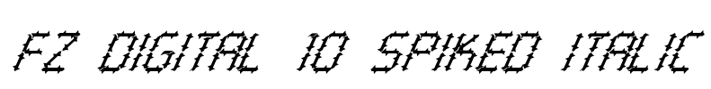 FZ DIGITAL 10 SPIKED ITALIC Font Image