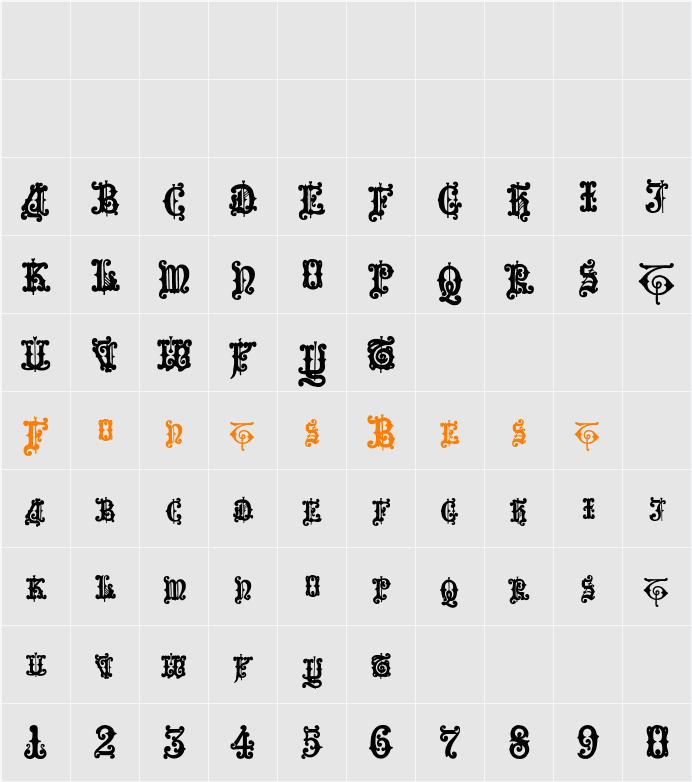 Enchiridion Character Map