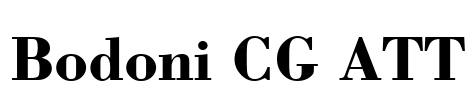 Bodoni CG ATT Font Image