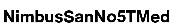 NimbusSanNo5TMed Font Image