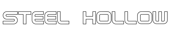 Steel Hollow Font Image