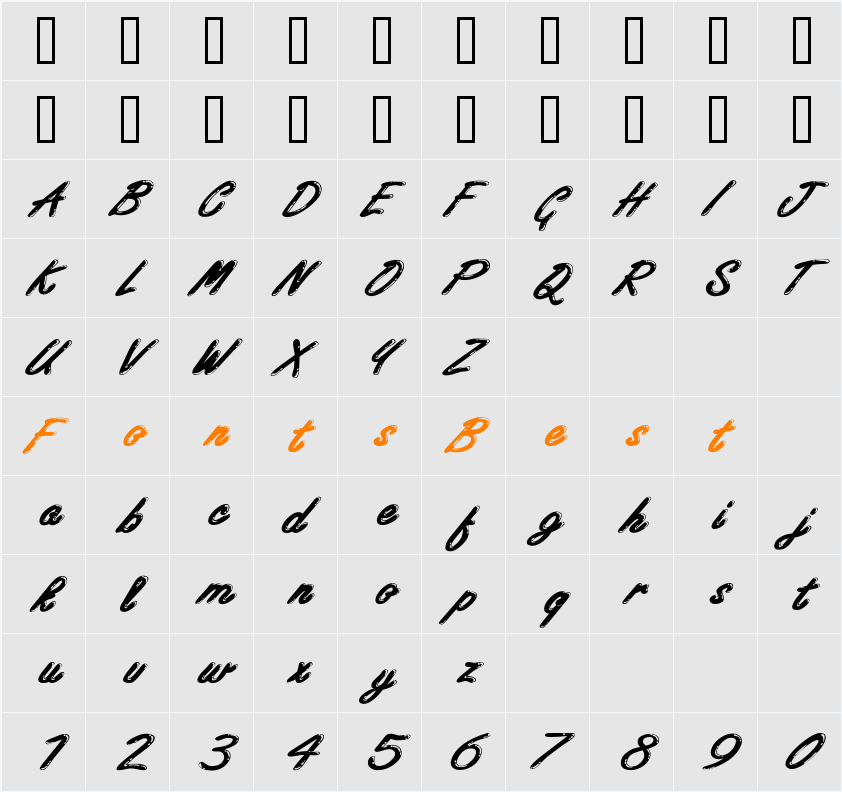 Encino Wide Character Map