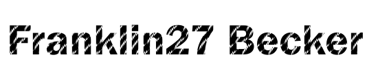 Franklin27 Becker Font Image