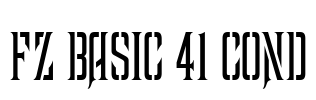FZ BASIC 41 COND Font Image