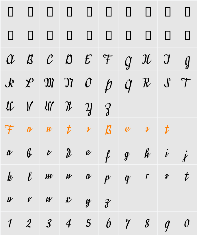 Divina Character Map
