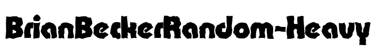 BrianBeckerRandom-Heavy Font Image