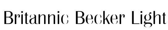 Britannic Becker Light Font Image