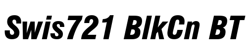 Swis721 BlkCn BT Font Image