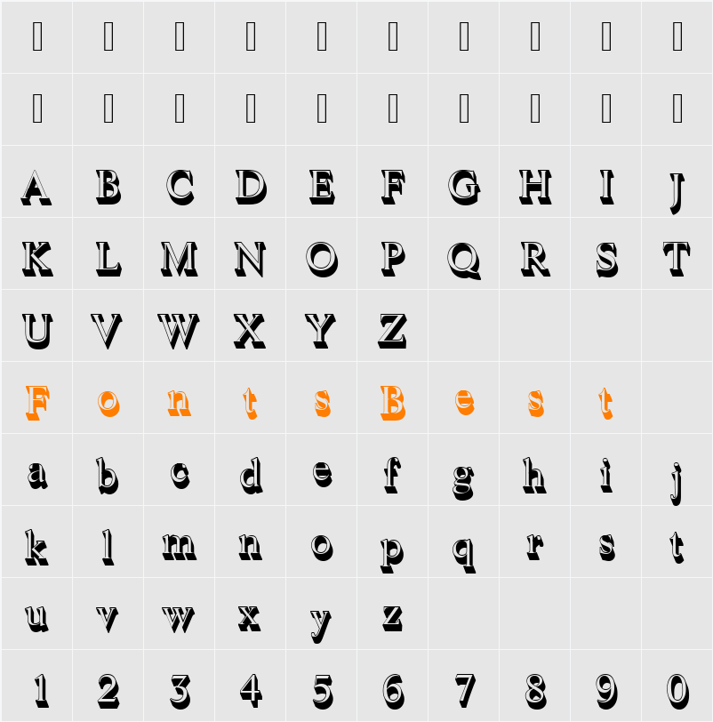 LifeTRegSh1 Character Map