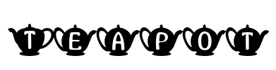Teapot Font Image