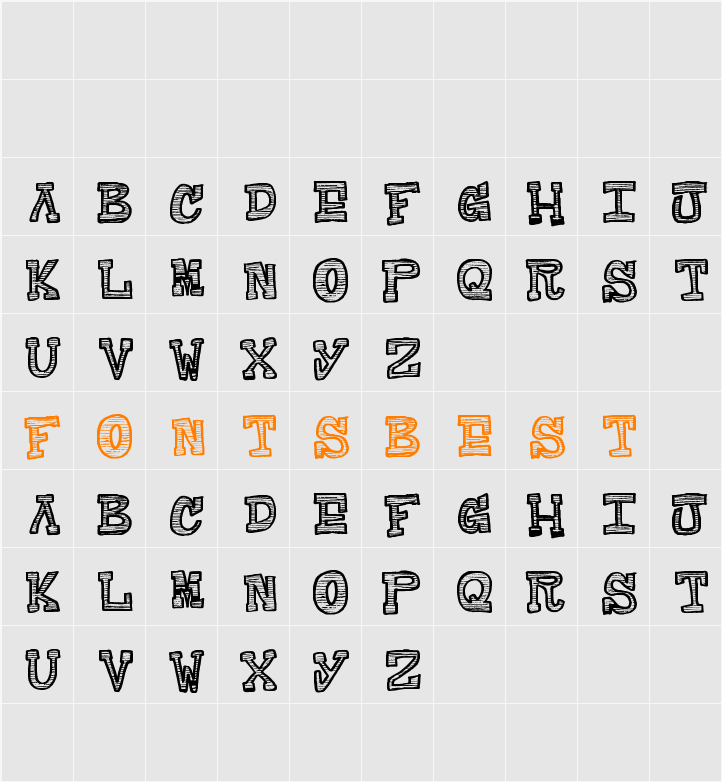 Raditad Character Map