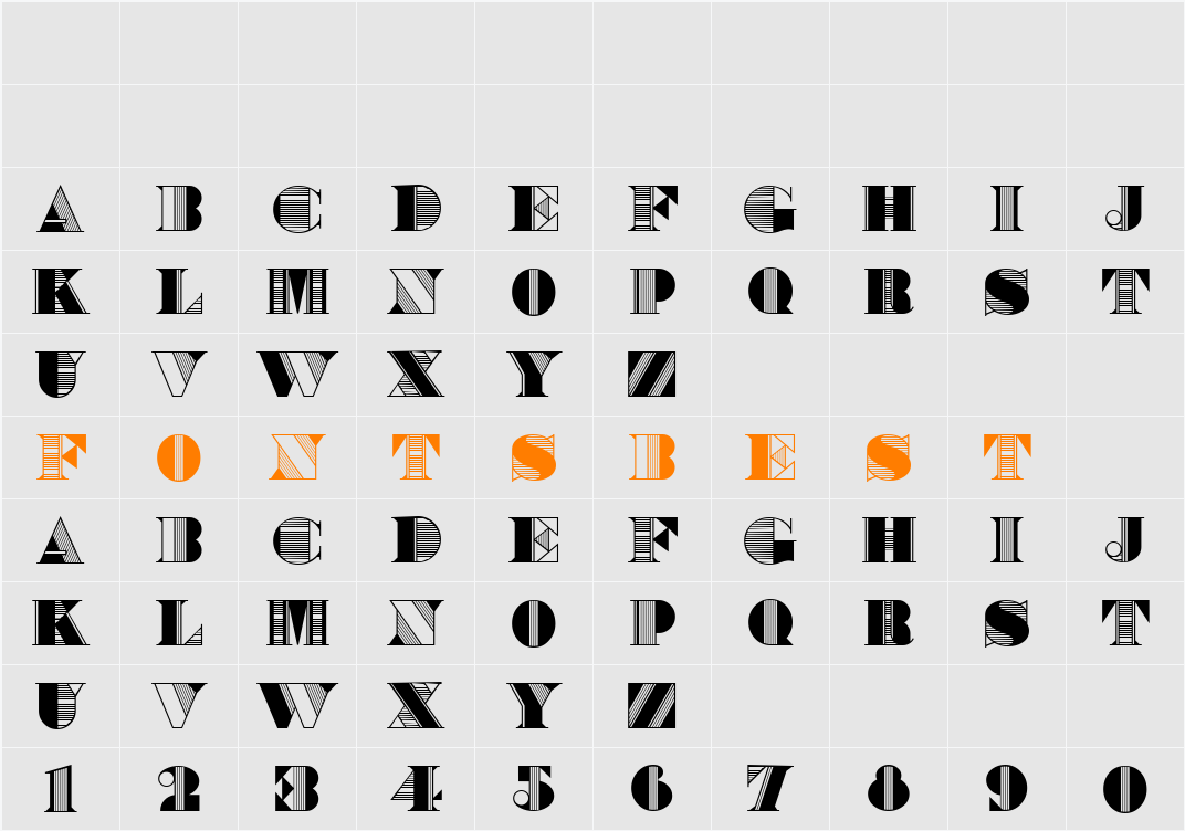 Partager Caps NF Character Map