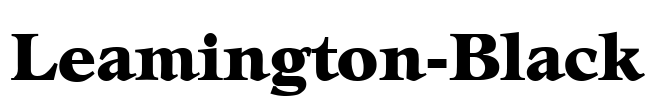 Leamington-Black Font Image