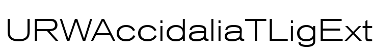URWAccidaliaTLigExt Font Image