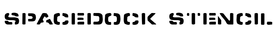 Spacedock Stencil Font Image