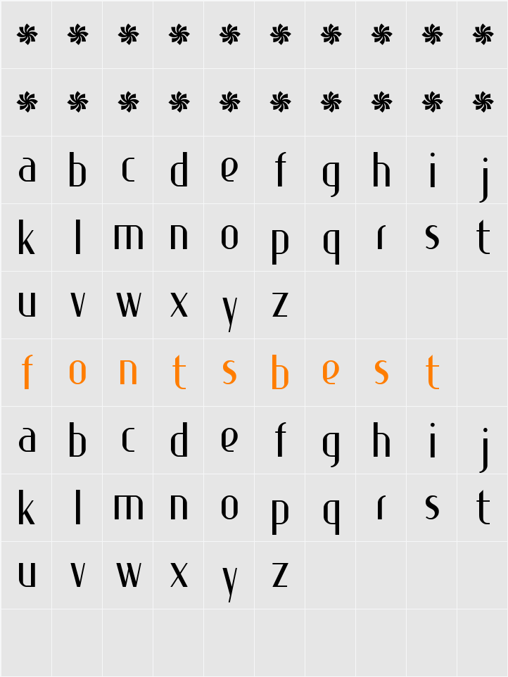 Special K Character Map