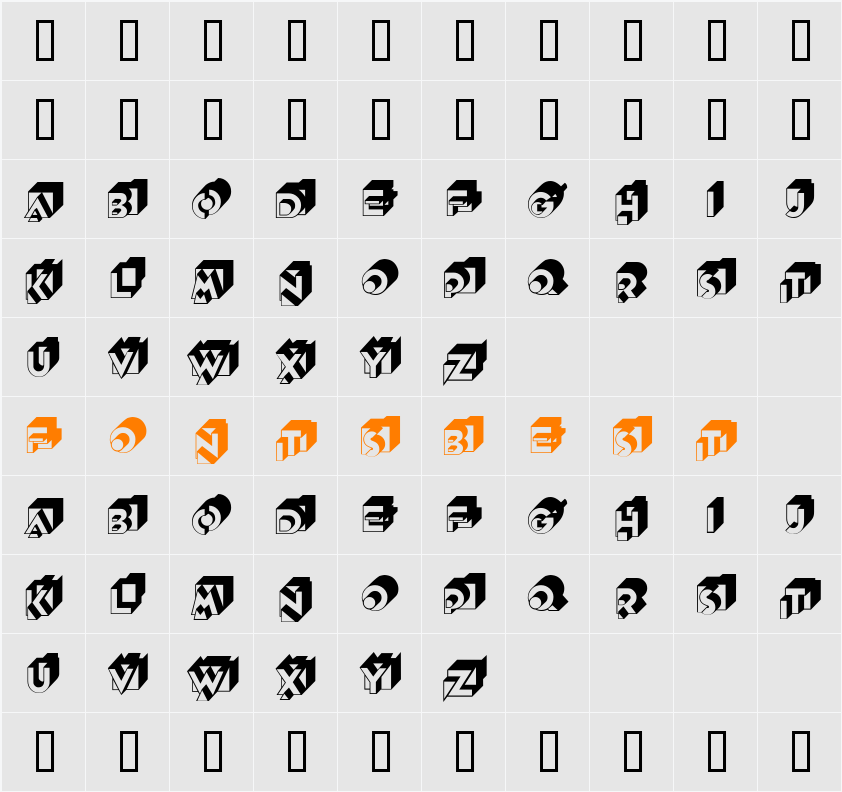 Knockout Character Map