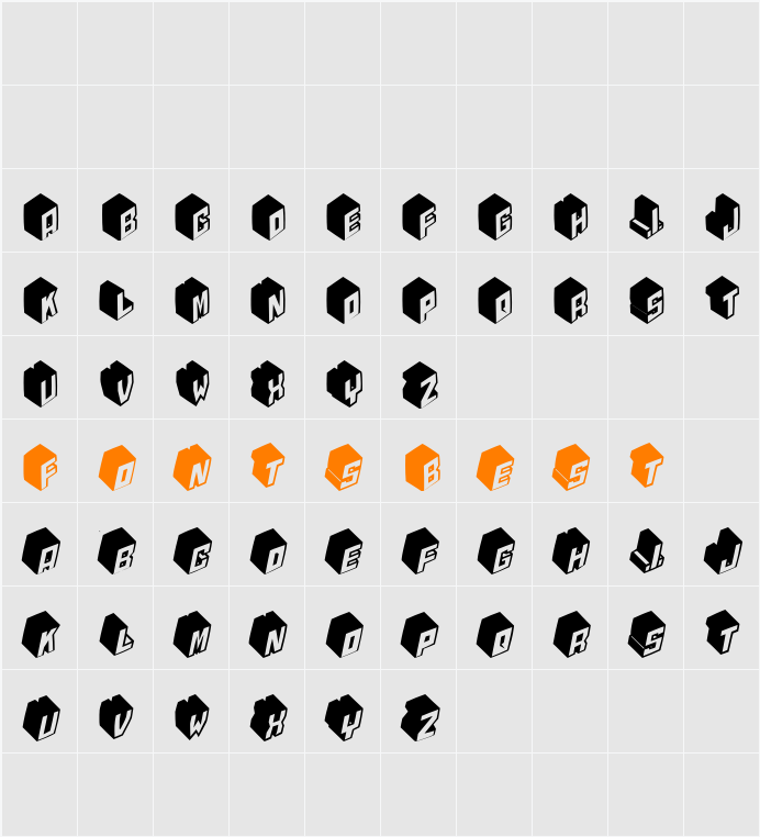 Typobricks-Bold Character Map