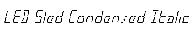 LED Sled Condensed Italic Font Image