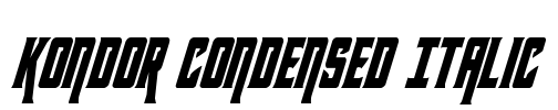 Kondor Condensed Italic Font Image