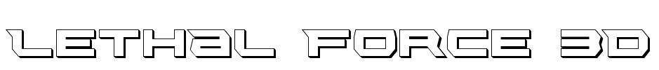 Lethal Force 3D Font Image