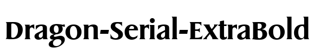 Dragon-Serial-ExtraBold Font Image