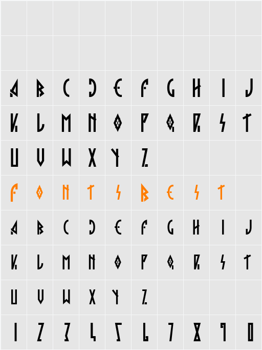 Hargita Character Map