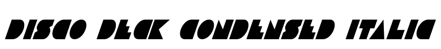 Disco Deck Condensed Italic Font Image