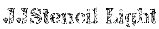 JJStencil Light Font Image