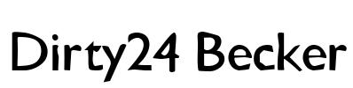 Dirty24 Becker Font Image