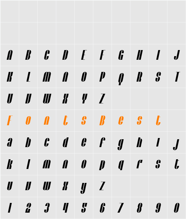 SF Baroquesque Extended Character Map