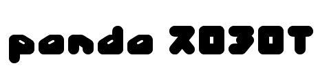 panda ROBOT Font Image