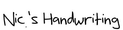 Nic's Handwriting