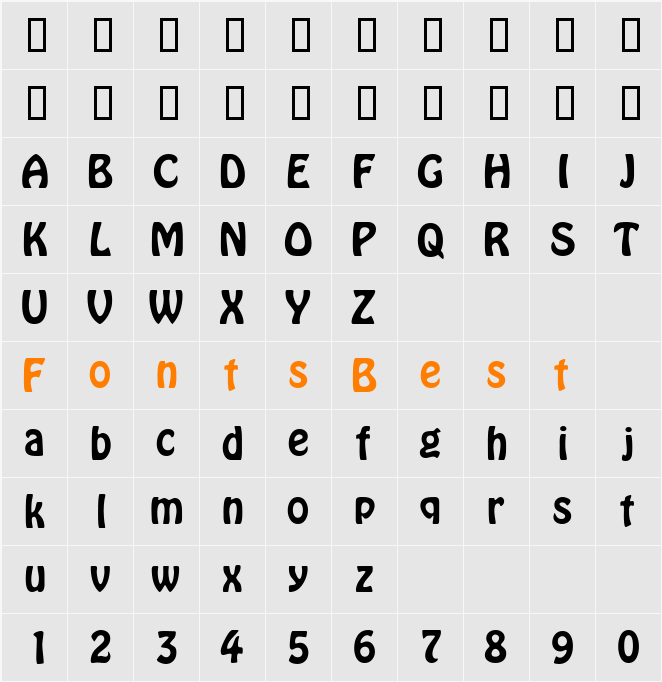HolliDB Character Map