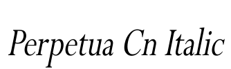 Perpetua Cn Italic
