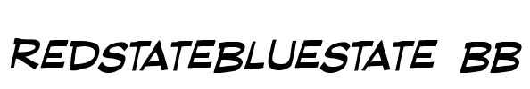 RedStateBlueState BB Font Image