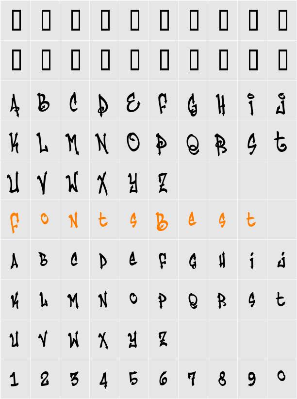 Humbucker Nasty Character Map