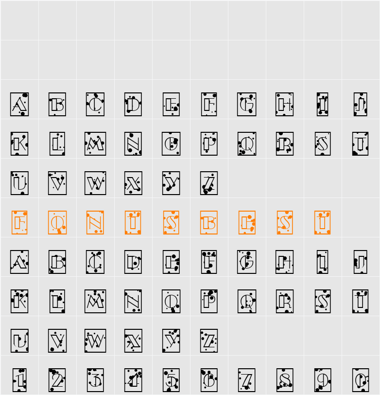 a_BentoCmInk Character Map