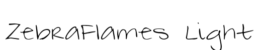 ZebraFlames Light Font Image