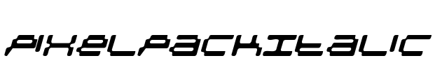 PixelpackItalic Font Image