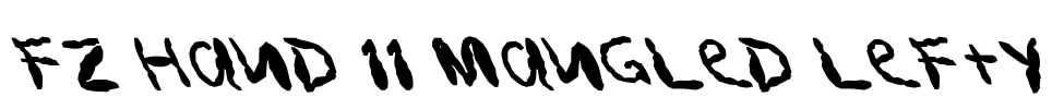 FZ HAND 11 MANGLED LEFTY Font Image