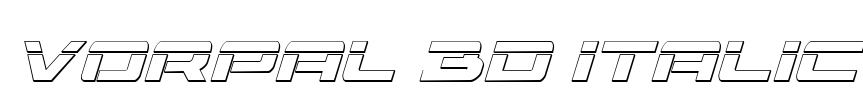 Vorpal 3D Italic Font Image