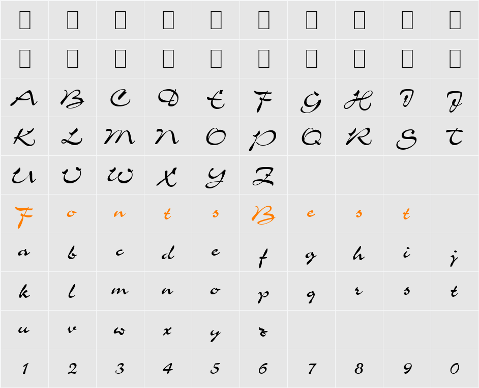 Script-C721 Character Map