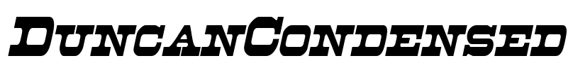 DuncanCondensed Font Image