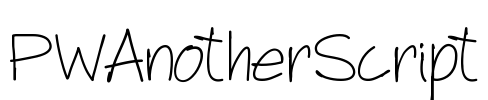 PWAnotherScript Font Image