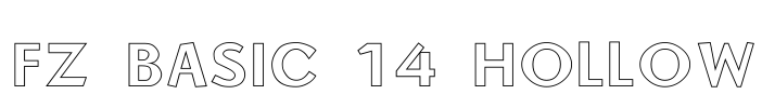 FZ BASIC 14 HOLLOW Font Image