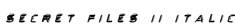 Secret Files II Italic Font Image