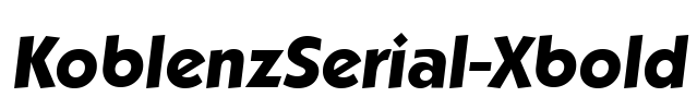 KoblenzSerial-Xbold Font Image