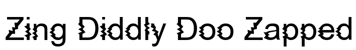 Zing Diddly Doo Zapped Font Image