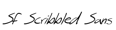 SF Scribbled Sans Font Image